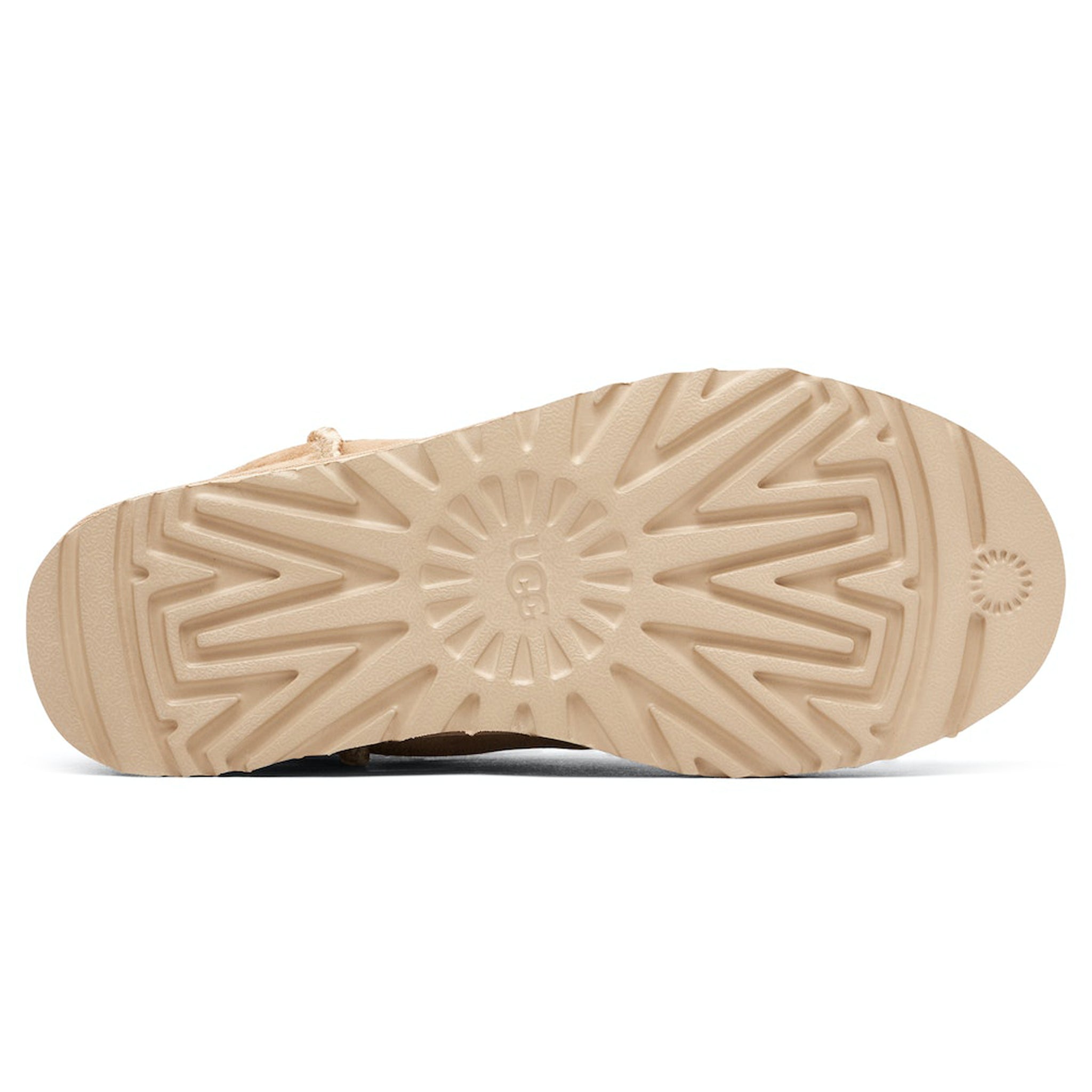 Sole view of UGG Classic Ultra Mini Sand (W) 1116109-SAN